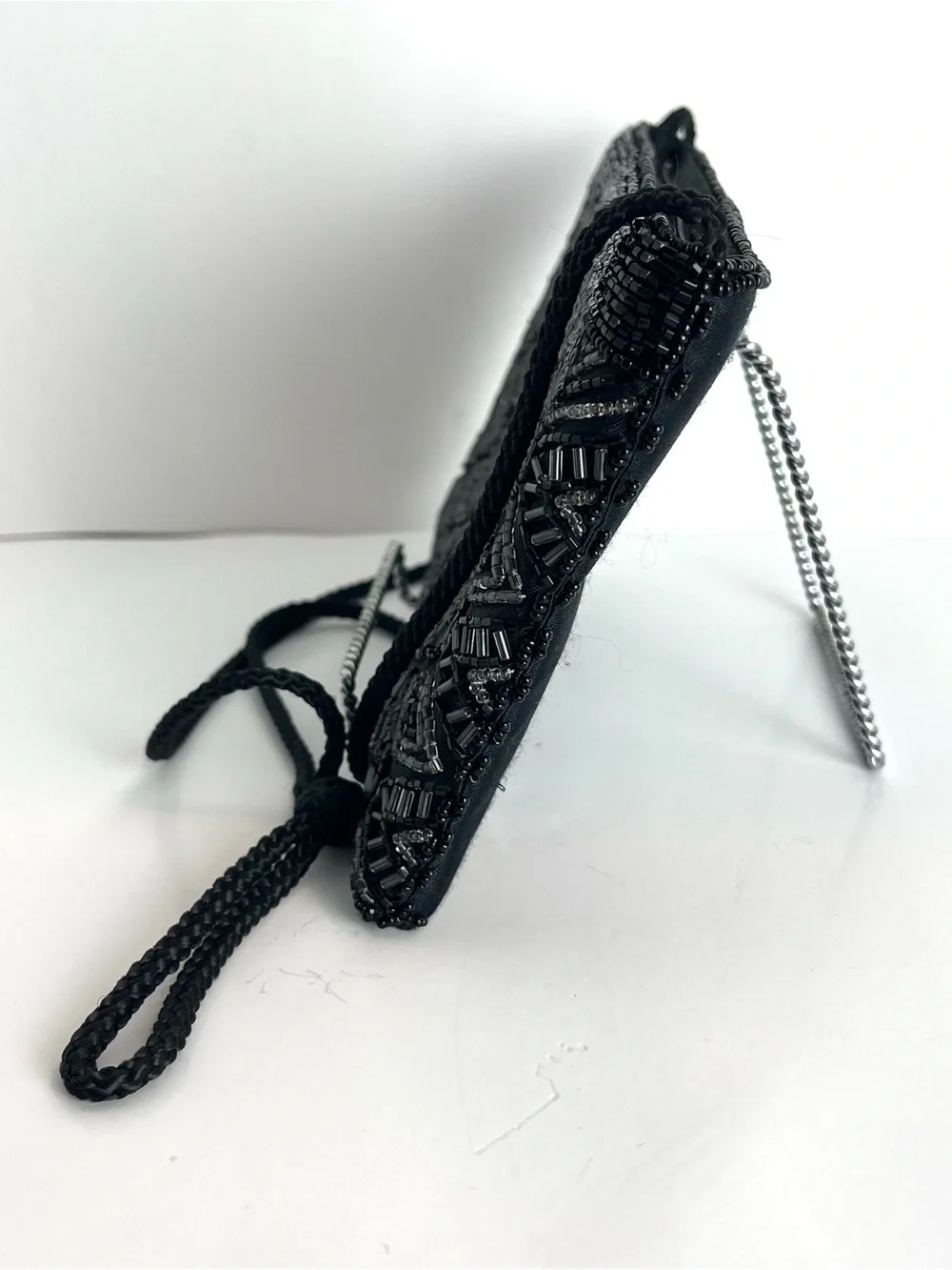 Black Beaded Evening Bag